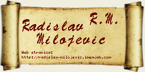 Radislav Milojević vizit kartica